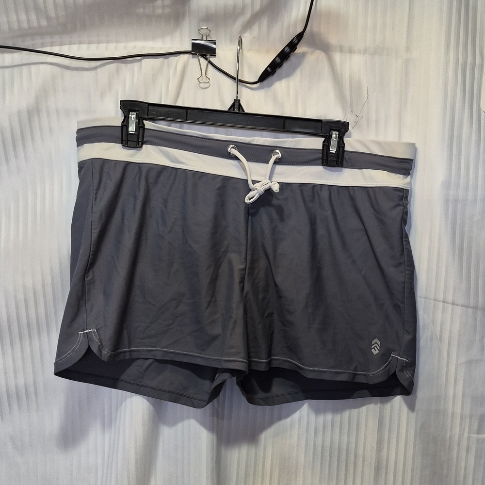 Free Country Navy Swim Shorts with White Waistband